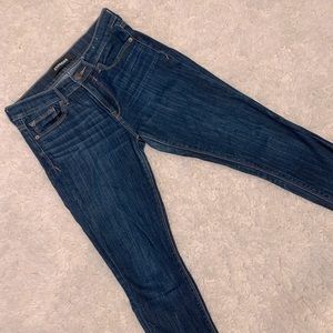 Express Dark Blue Skinny Jeans Mid Rise Leggings